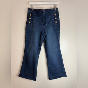 Twrhll by Christie Brinkley bootcut Blue Women's Jeans button accents size 14